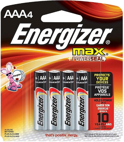 ENERGIZER PILAS AAA X  4 UNID.