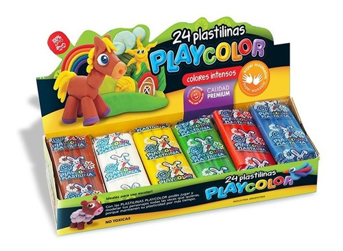 PLASTILINA PLAYCOLOR X 24 UNID.