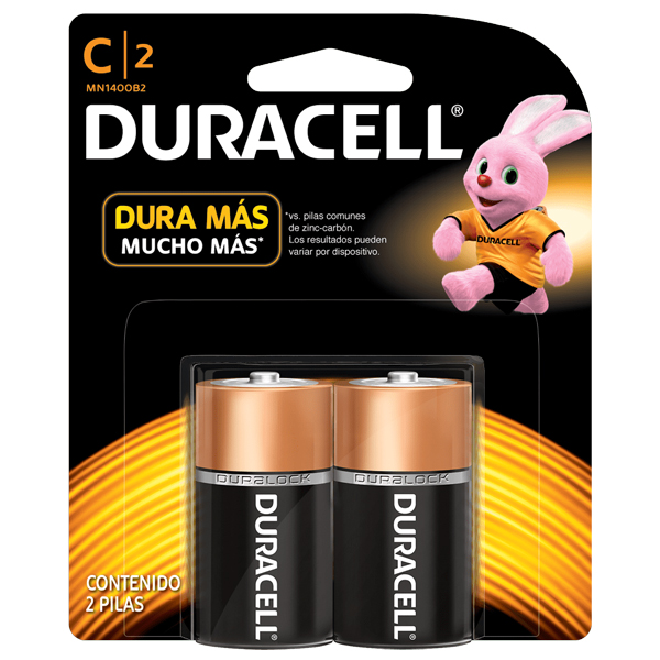 DURACELL PILAS C MEDIANA X 2 UNID.