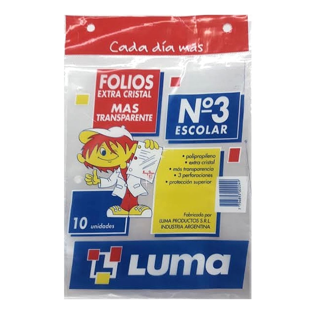 FOLIO LUMA ESCOLAR X 100 UNID.
