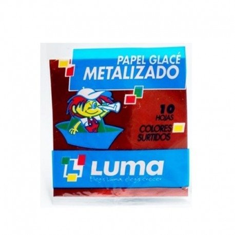 PAPEL GLACE METALIZADO SOBRE