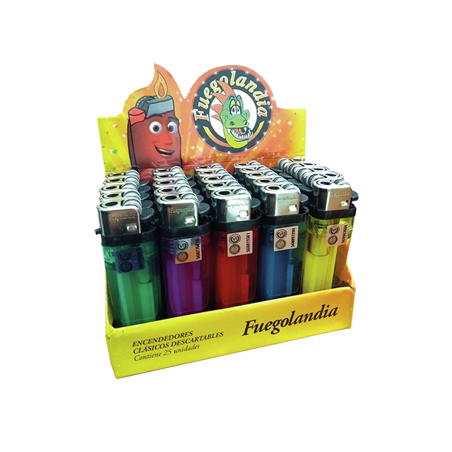 ENC. FUEGOLANDIA TRANSP. X 25 UNID.