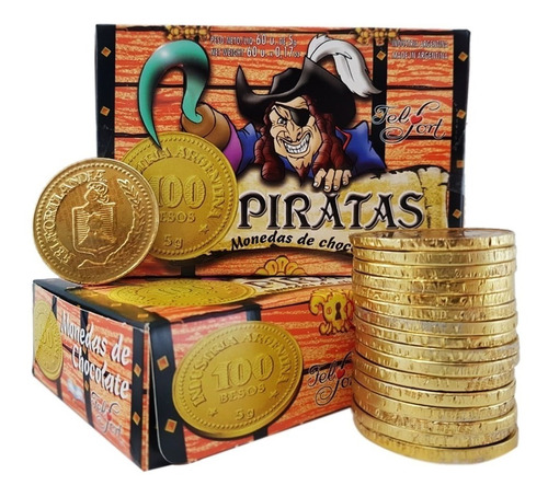 MONEDAS PIRATAS 60 UNID.