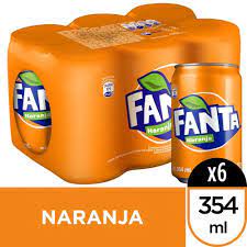 FANTA NARANJA LATA S-AZ. 6 X 354 CC.