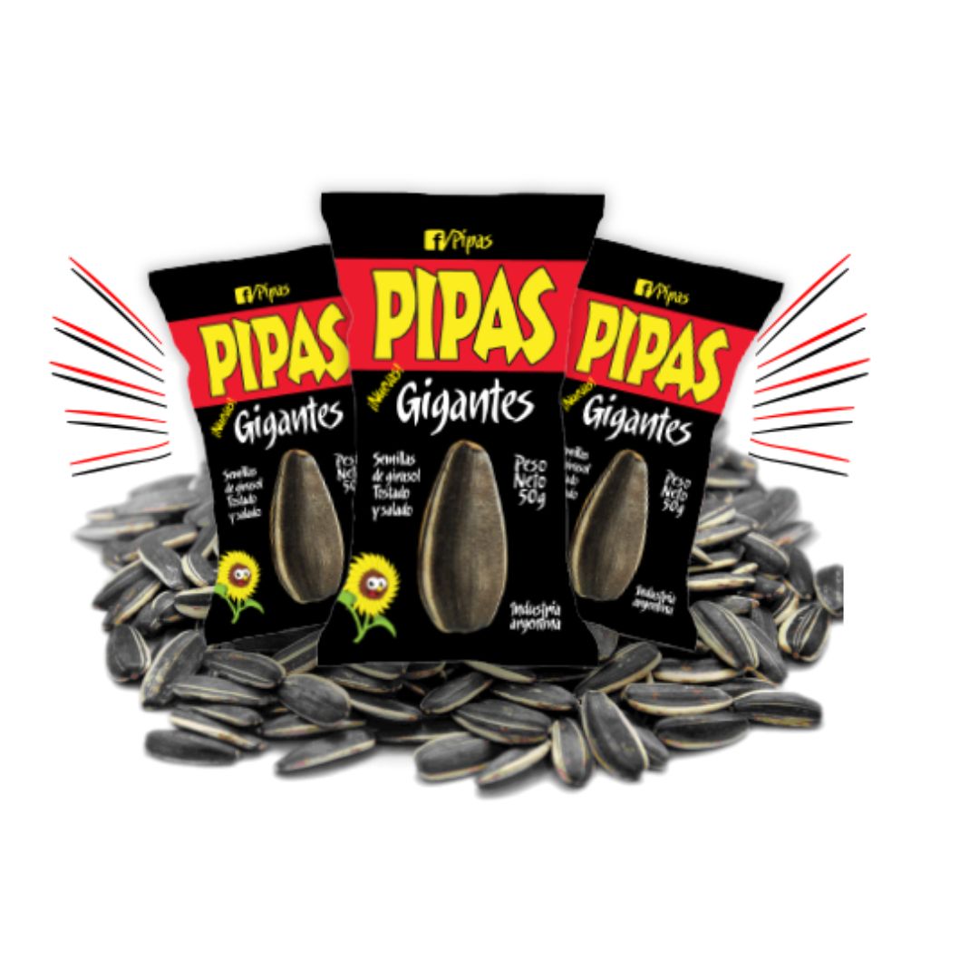 PIPAS GIRASOL GIGANTES CAJA X 12 UNID.
