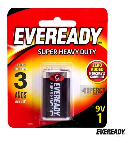 EVEREADY BATERIA 9 VOLTS.