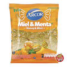 ARCOR CARAM. MIEL+MENTA X 335 GRS.