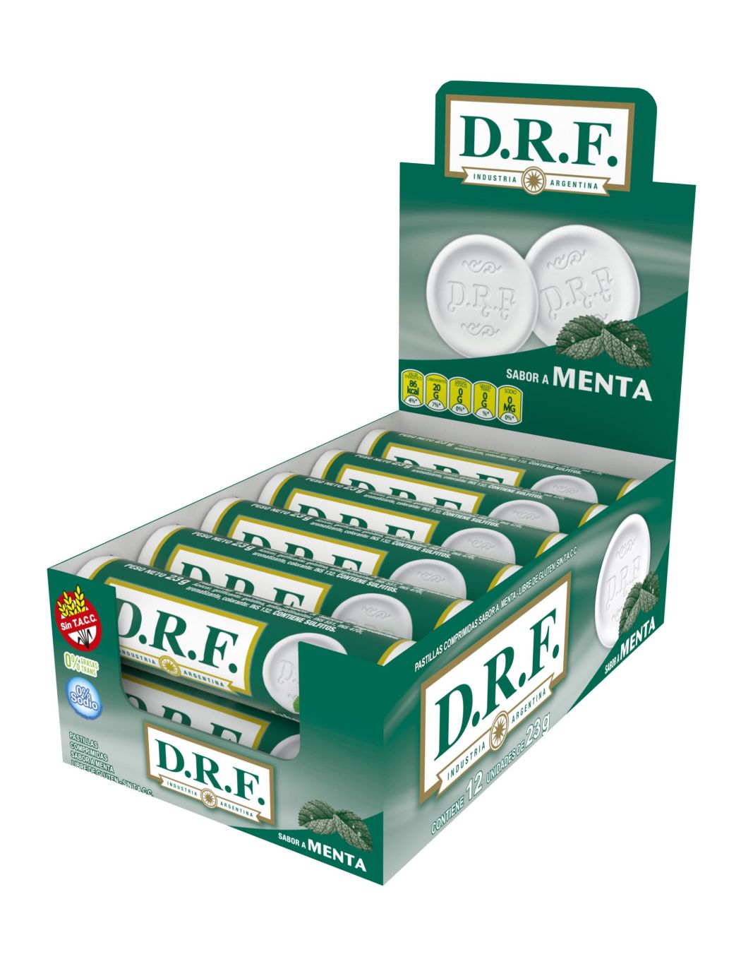 D.R.F. PAST. X 12 UNID. MENTA