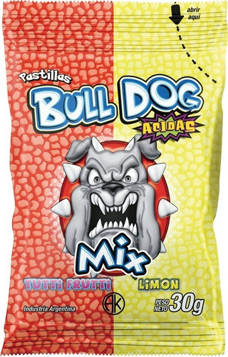 BULL DOG PAST. X 12 UNID. TUTTI-LIMON