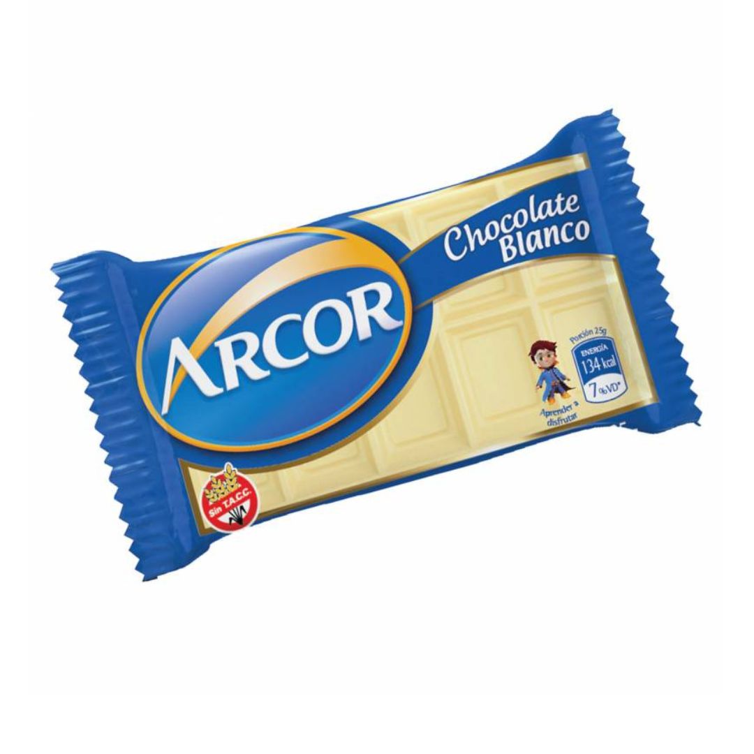 ARCOR CHOC. X 25 GRS. BLANCO
