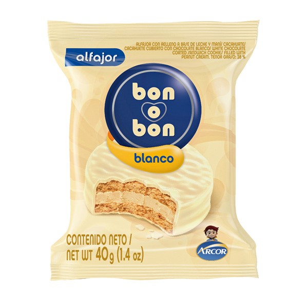 BON O BON ALF. BLANCO  X 40 GRS.