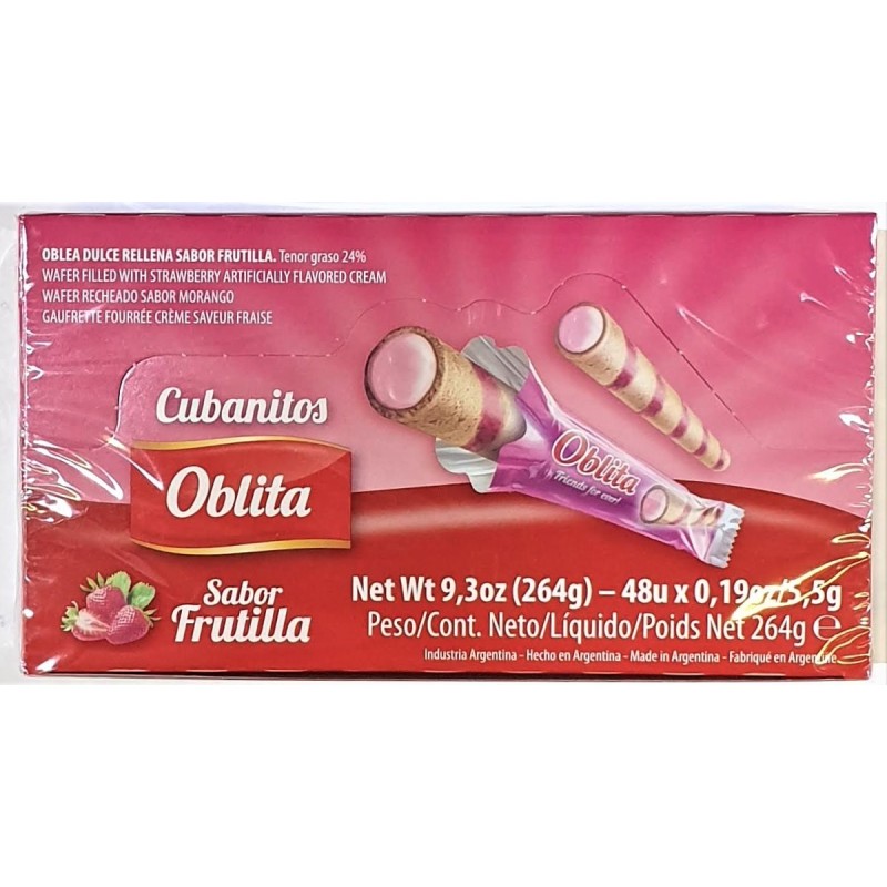 OBLITA CUBANITO 48 UNID. FRUTILLA