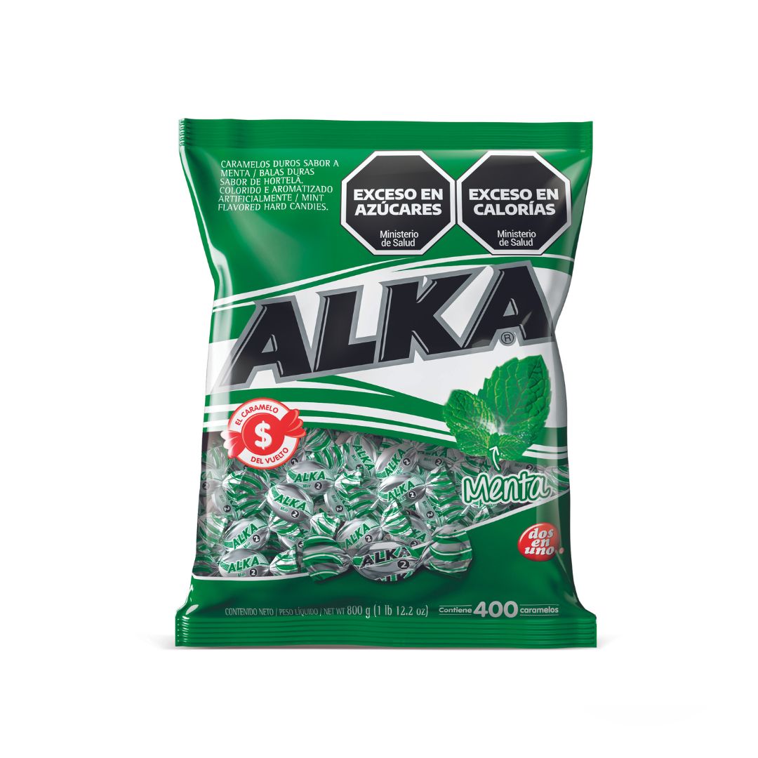 ALKA CARAM. X 800 GRS. MENTA