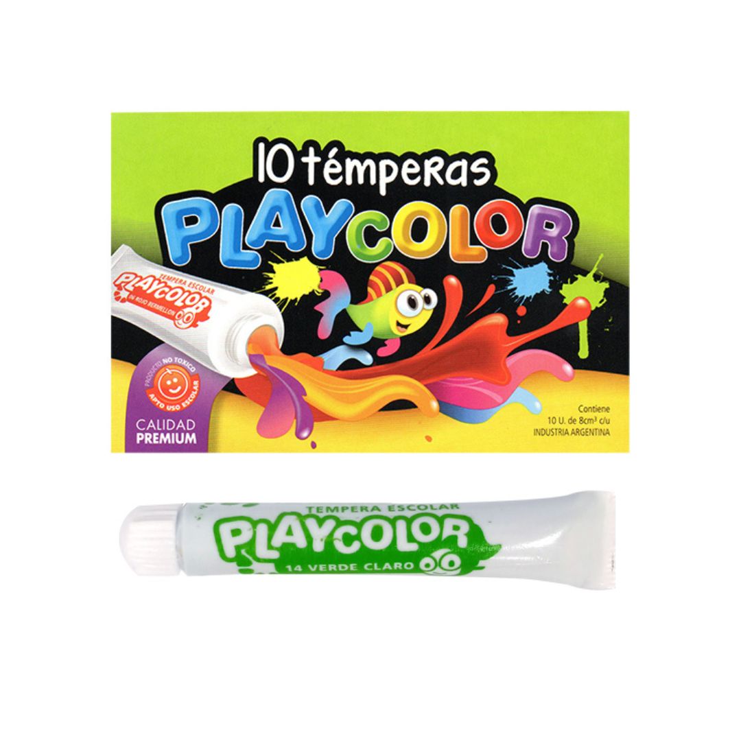 TEMPERA PLAYCOLOR 10 UNID. VERDE