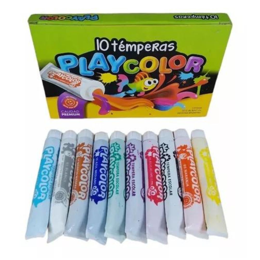TEMPERA PLAYCOLOR X 10 UNID. SURTIDA