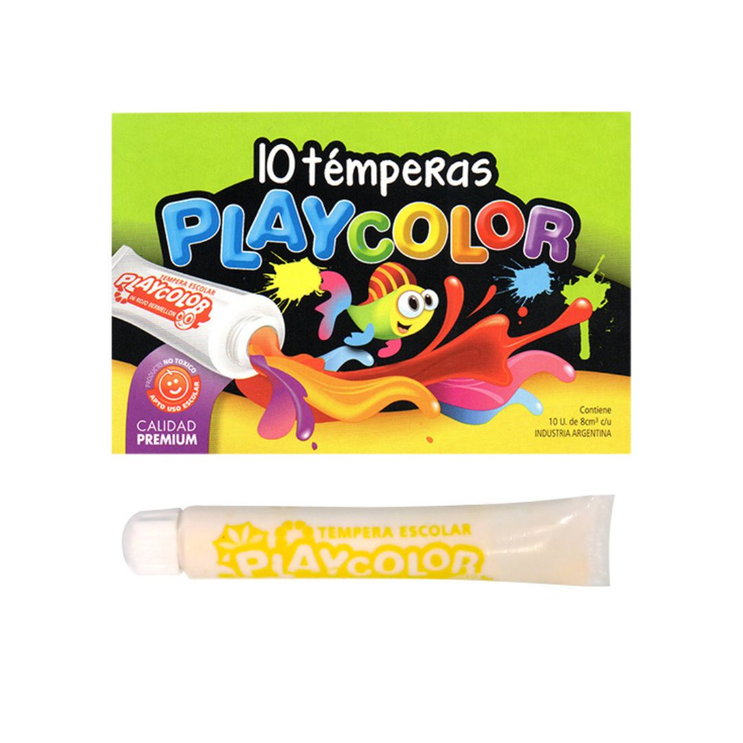 TEMPERA PLAYCOLOR X 10 UNID. AMARILLO