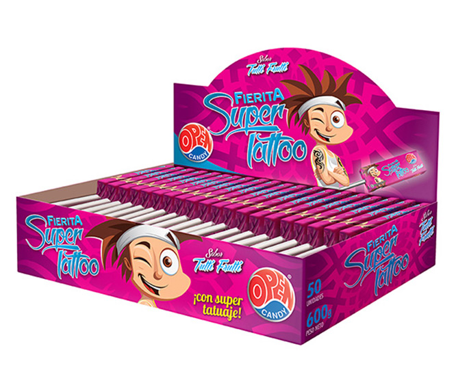 FIERITA CHUP. TATOO X 50 UNID. TUTTI