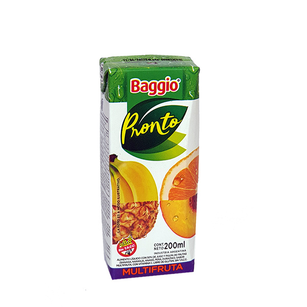 BAGGIO JUGO  18 X 200 CC. MULTIFRUTA