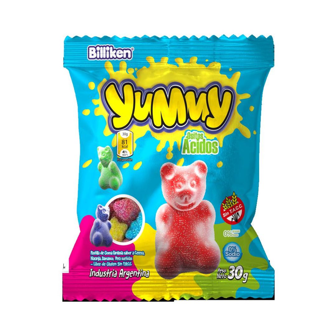 YUMMY X 12 UNID. OSITOS ACIDOS