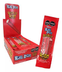 BULL DOG REGALIZ 12 X 18 GRS. FRUTILLA