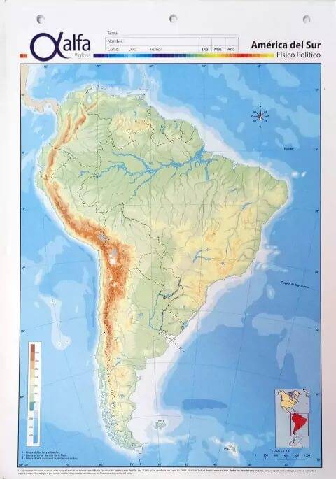 MAPAS ALFA-MC N*3 X 40 UN. AMERICA SUR
