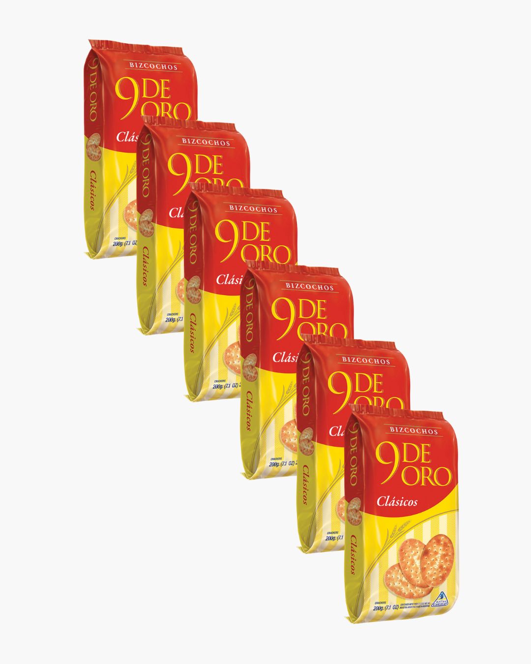 BIZC. 9 DE ORO SALADO 200 GRS. 6 UNID.