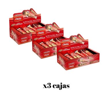 OBLITA CUBANITO 48 UNID. CHOCOLATE 3 CAJAS