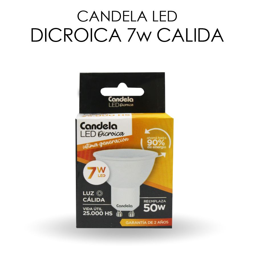 LAMP. CANDELA LED DICRO 7W CAL. X 5 UNID.
