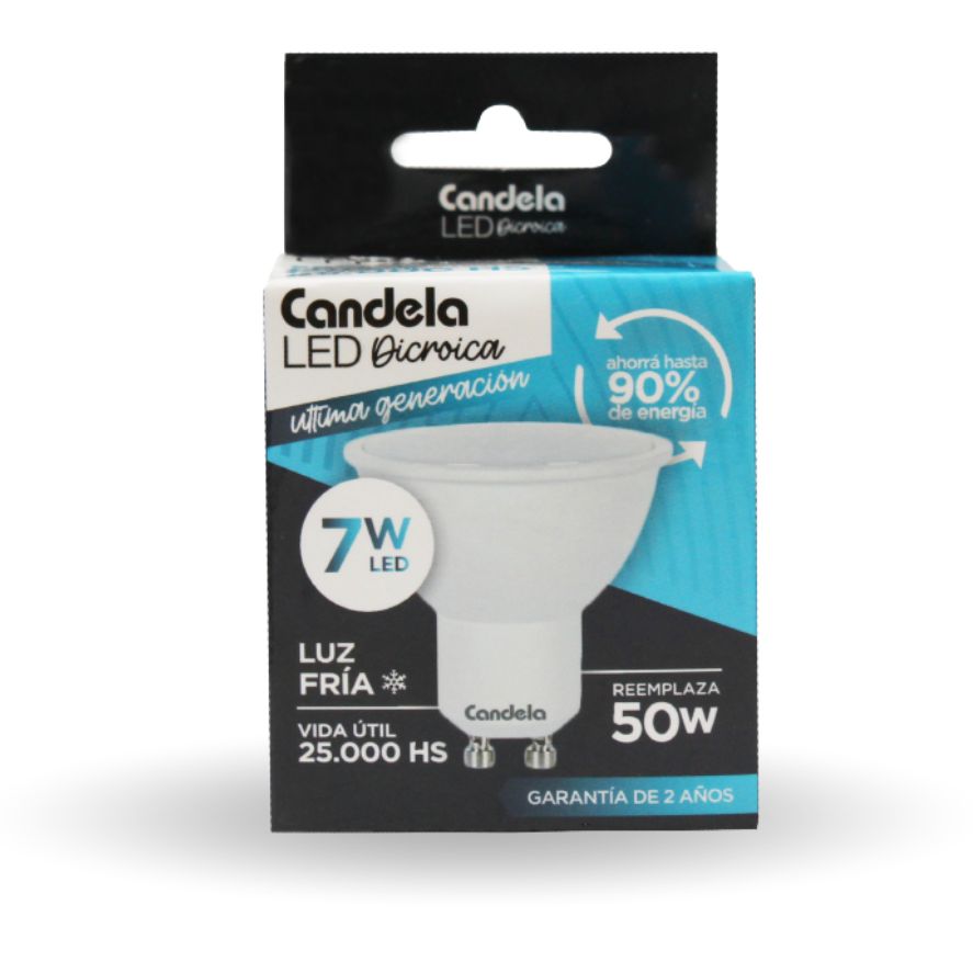 LAMP. CANDELA LED DICRO 7W FRIA X 5 UNID.