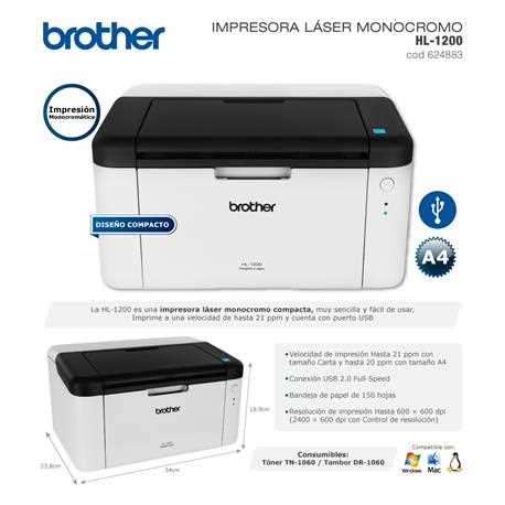 IMPRESORA BROTHER LASER HL1200