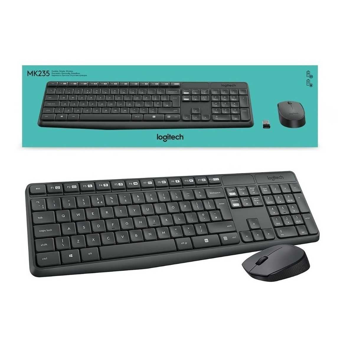 TECLADO Y MOUSE LOGITECH INALAMBRICO MK235