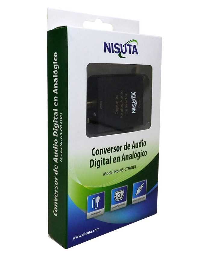 CONVERSOR DE AUDIO DIGITAL EN ANALOGICO NISUTA NSCOAUDI