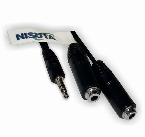 CABLE AUDIO ADAPTADOR 1PLUG-M A 2 PLUG-H NISUTA NSADST2