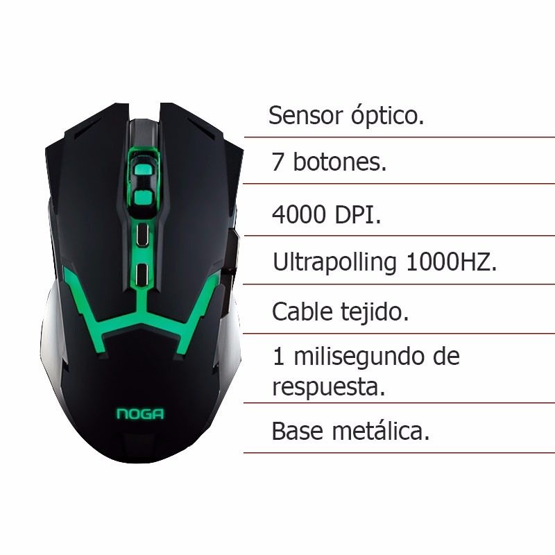 MOUSE NOGANET AYAX GAMER 4000DPI