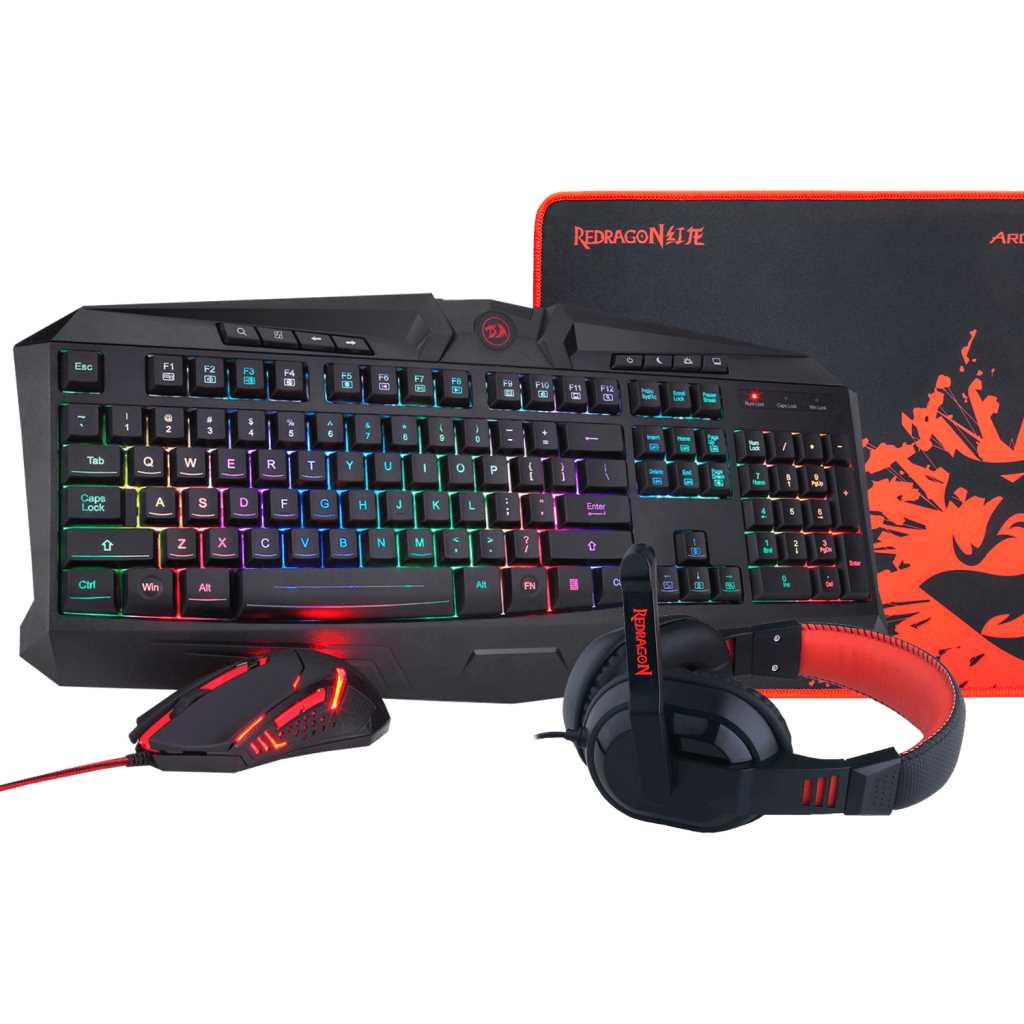 COMBO REDRAGON S101BA 4 EN 1 (TECMOUSEPAD Y AURICULAR) RyR Computacion