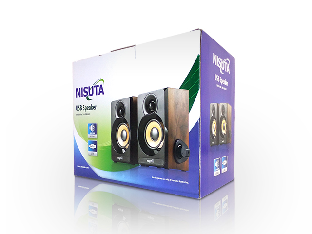 PARLANTE NISUTA 2.0 6W USB MADERA NSPAU63
