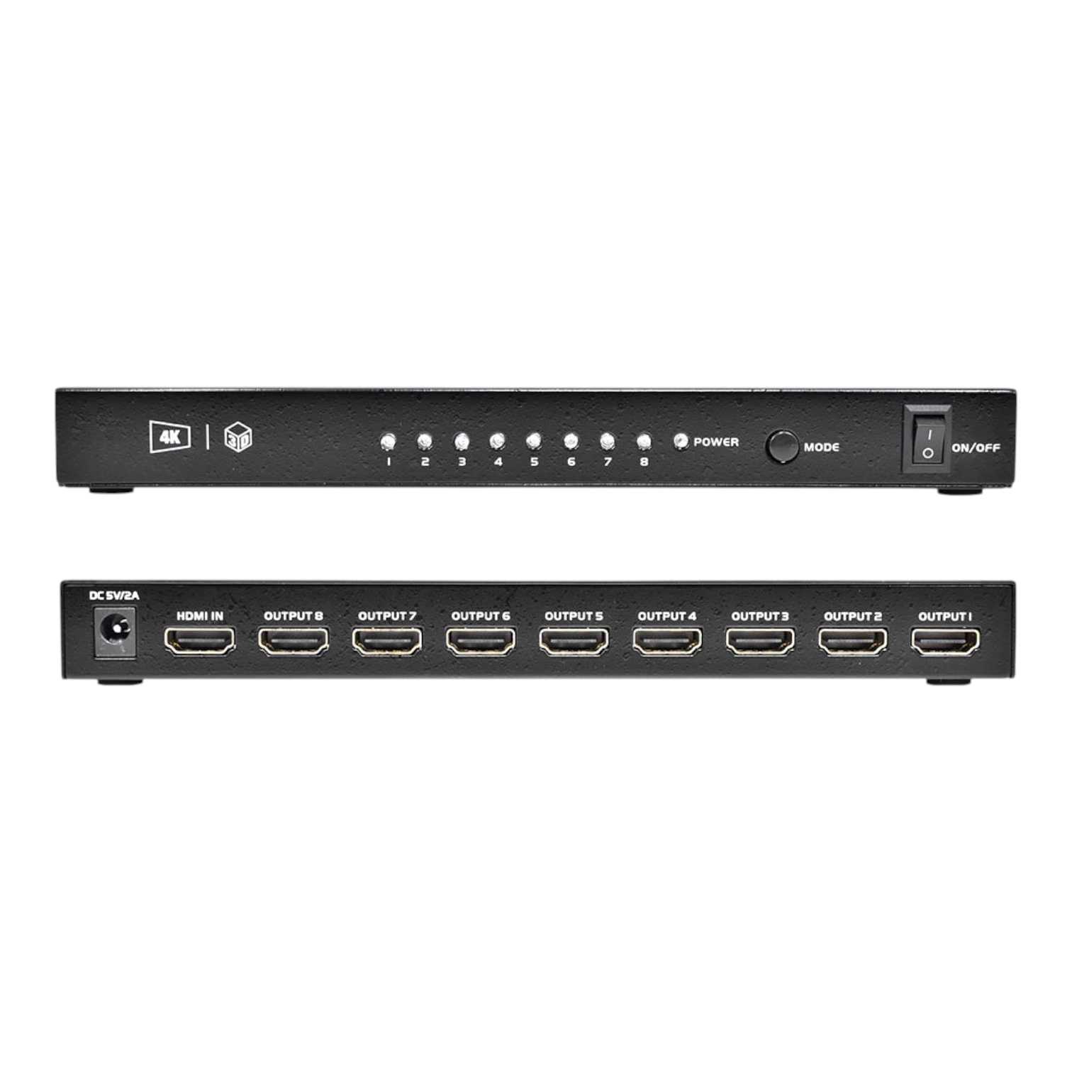 SPLITTER HDMI 8 SALIDAS 1080P (3D+4K) NISUTA NSVSH8E