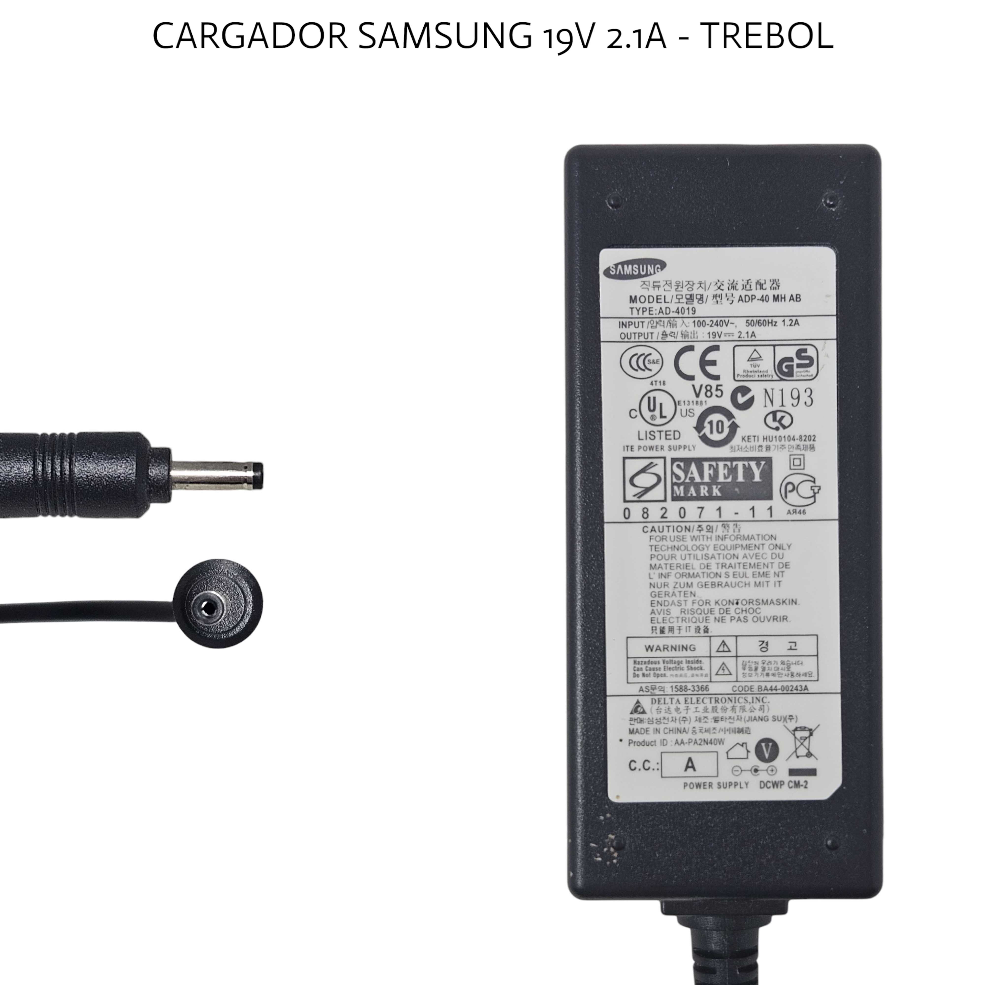 FUENTE NOTEBOOK ORIGINAL SAMSUNG MINI 19V 2.1A (2.5/0.7MM) ULTRABOOK