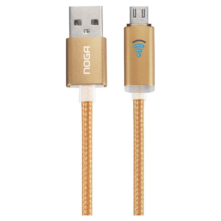 CABLE USB A MICRO 1M NOGANET MALLADO CON LED