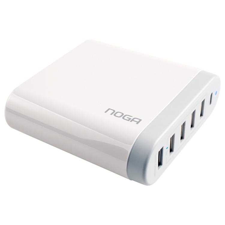 FUENTE 220V A USB 2.1A 6 +1 USB TIPO C NOGANET NG-360