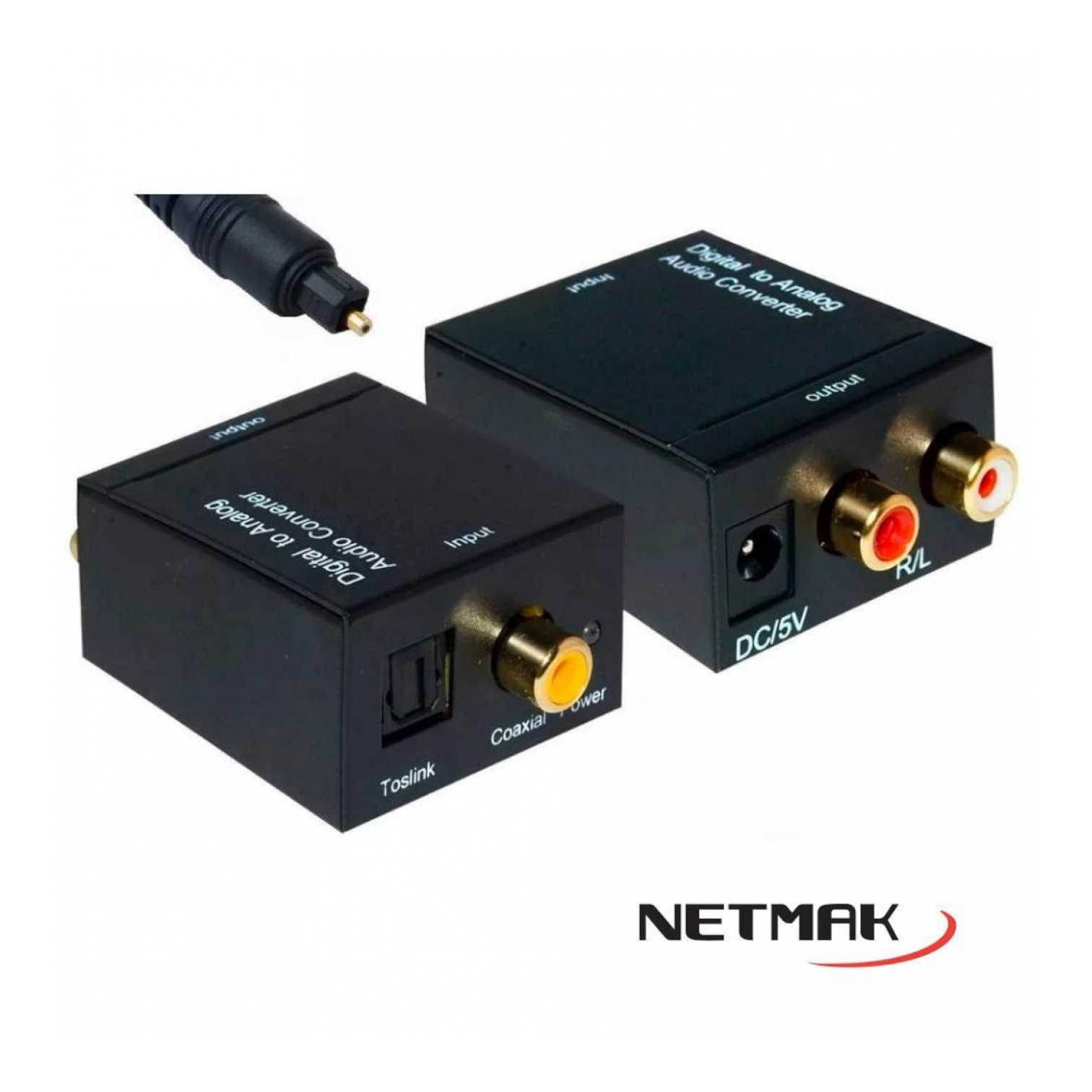 CONVERSOR DE AUDIO DIGITAL EN ANALOGICO NETMAK NM-RCA