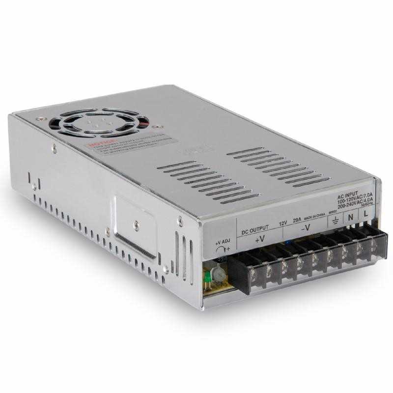 FUENTE 12V 40A SWITCHING METALICA CON VENTILADOR