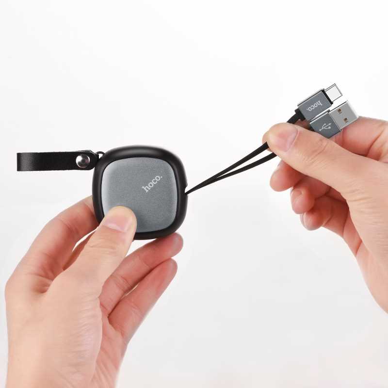 CABLE USB A MICRO USB HOCO U33 0.9M RETRACTIL