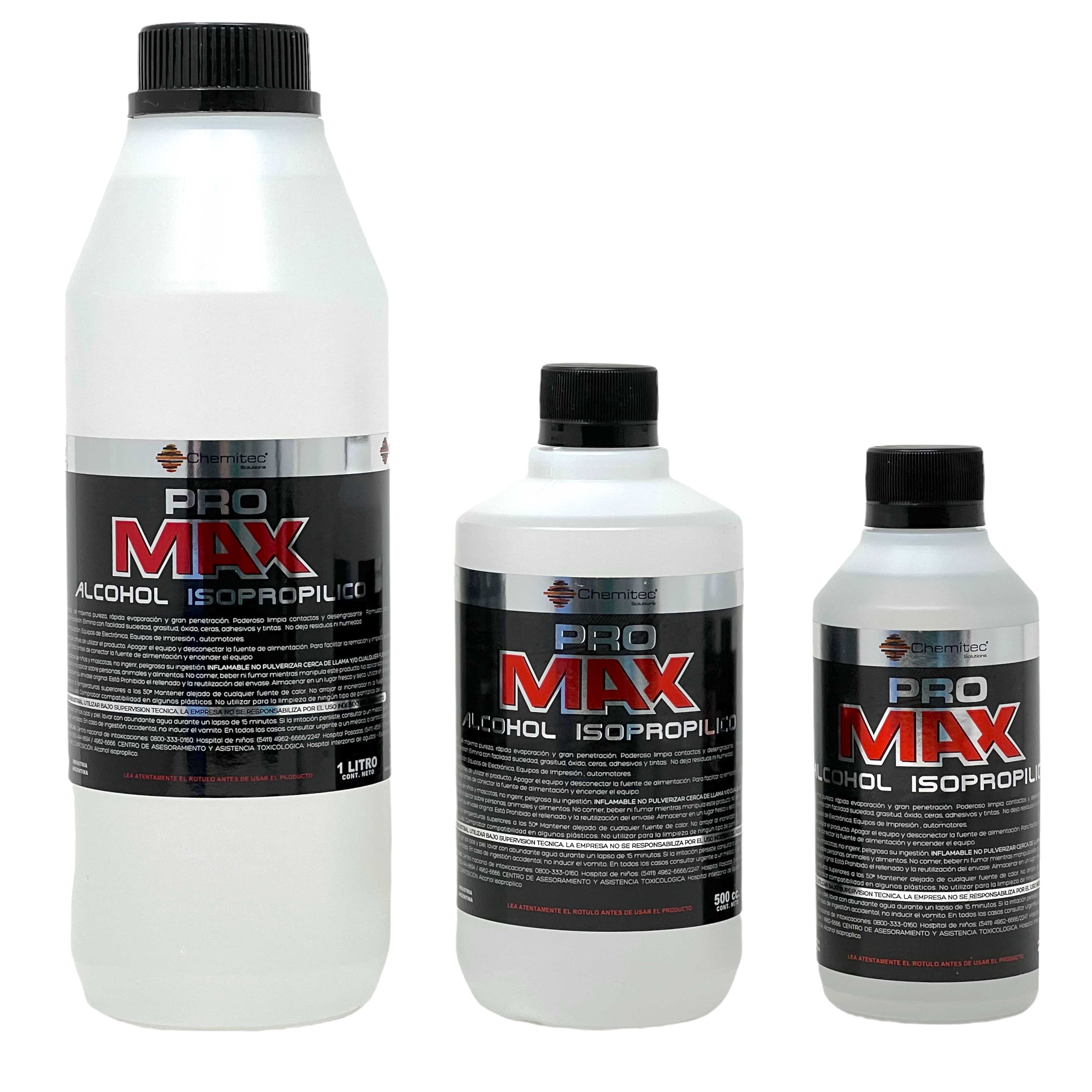 ALCOHOL ISOPROPILICO DE ALTA PUREZA PRO MAX 500CC