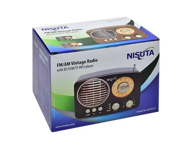 RADIO NISUTA VINTAGE AM/FM CON MP3/BT/AUX NSRV14