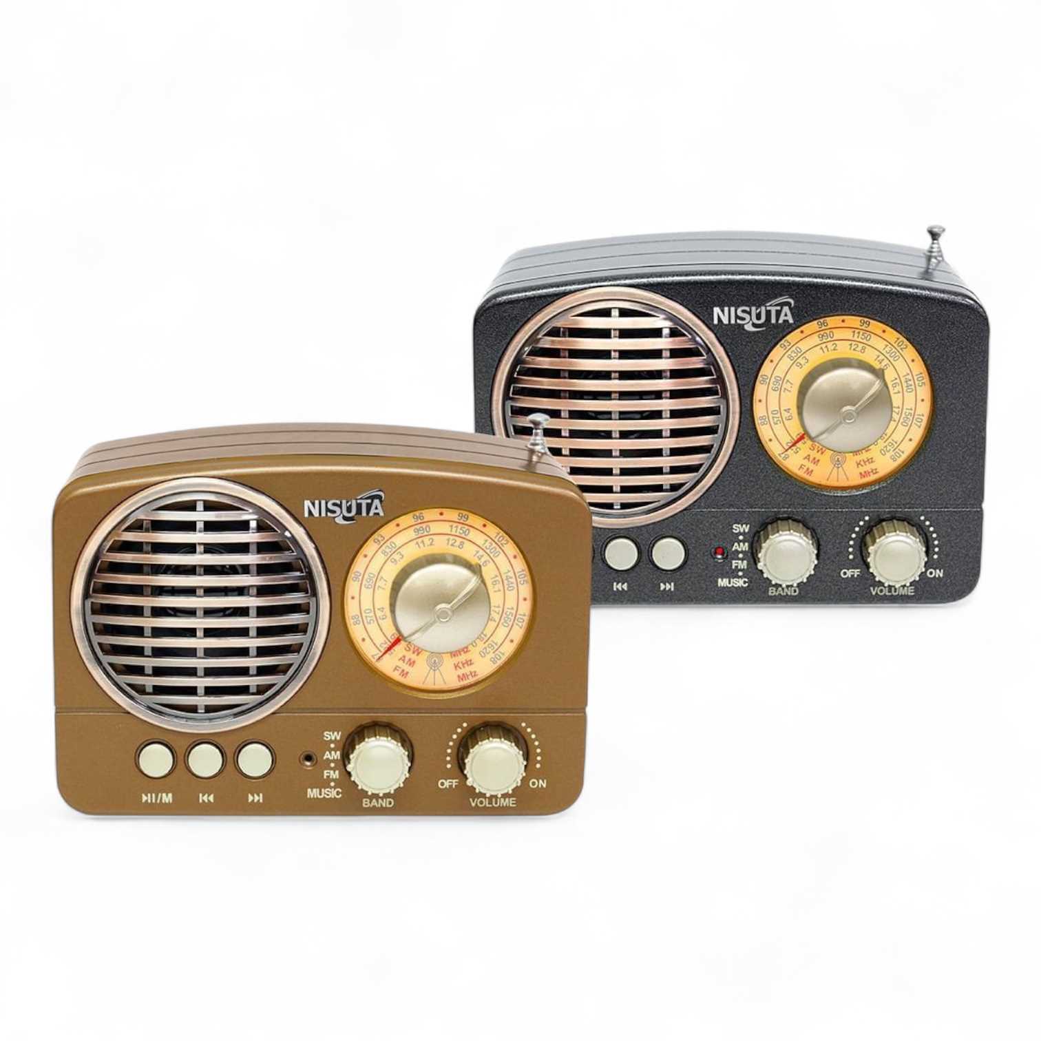 RADIO NISUTA VINTAGE AM/FM CON MP3/BT/AUX NSRV14