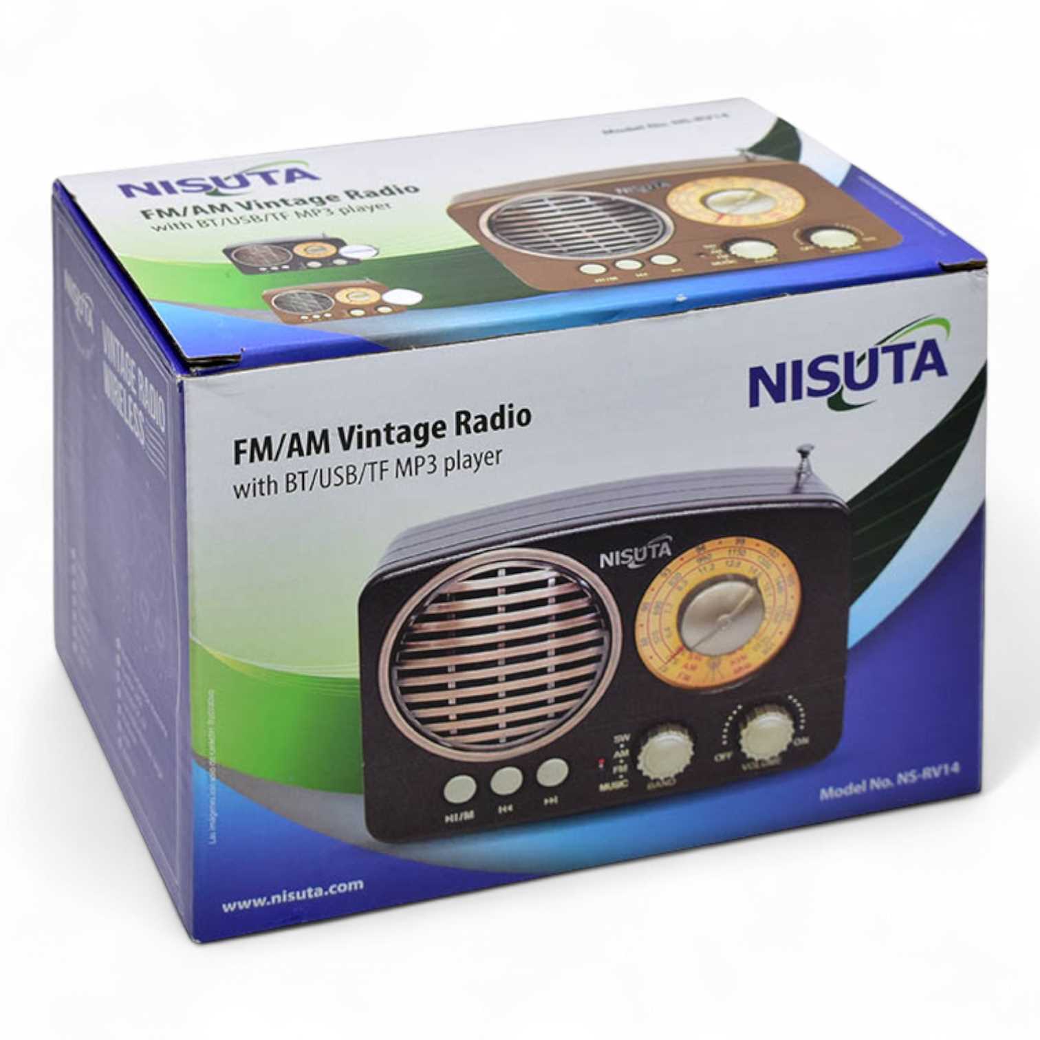 RADIO NISUTA VINTAGE AM/FM CON MP3/BT/AUX NSRV14