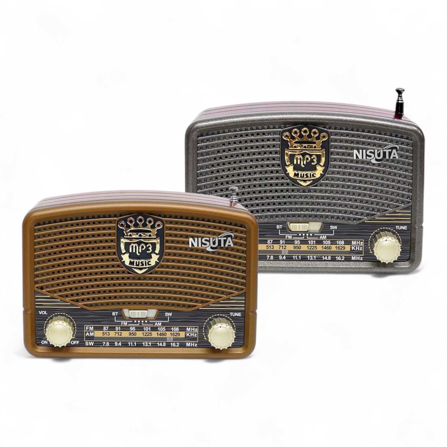 RADIO NISUTA VINTAGE AM/FM CON MP3/BT/AUX NSRV16
