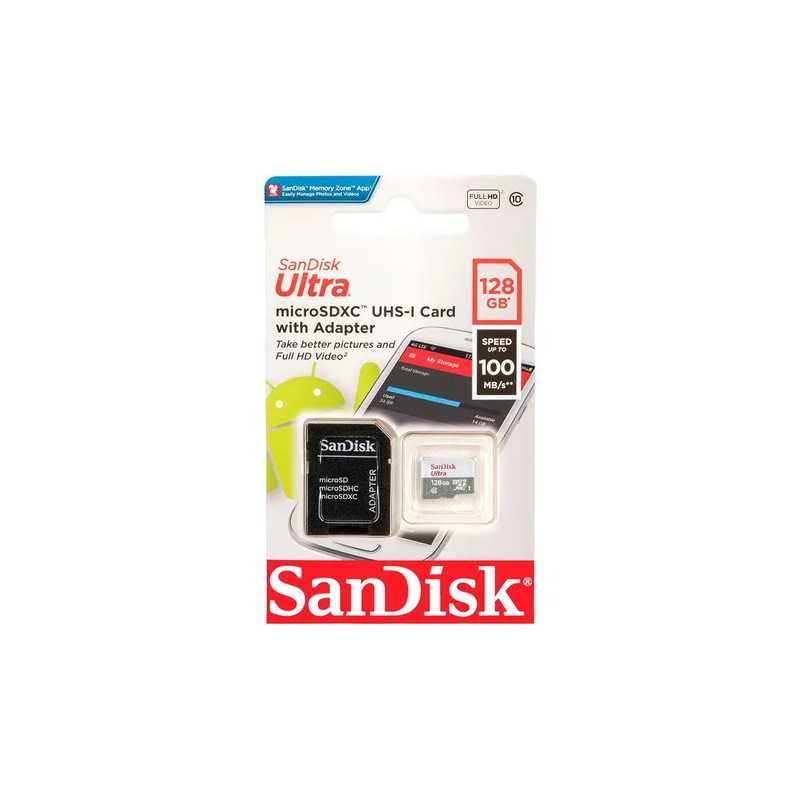 MEMORIA MICRO SD 128GB SANDISK CLASE 10 ULTRA 100MB/S