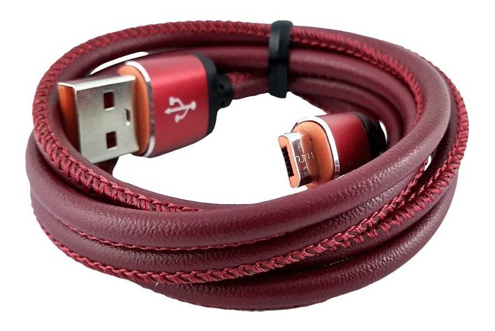 CABLE USB A MICRO USB CUERO J08 1M 2.4A